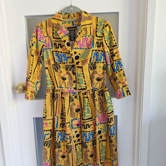 Nooworks Vintage Style Betty Dress in Desert Disaster Print, Size Small - Picture 1 of 3